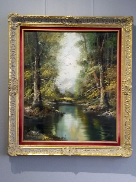 Hubert Kaplan „Waldlandschaft“ geb. 1940 in München • Auftragsmaler ohne Vorrat an Bildern Gemälde, Öl/Leinwand, um 1970, ca. 70 x 80 cm